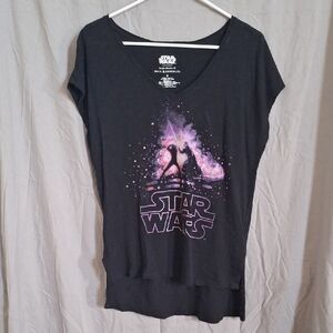Rock & Republic Black and Purple Star Wars Women's Tee